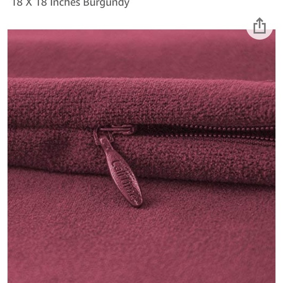 3/$10 NEW soft burgundy throw pillow cover - Picture 3 of 4